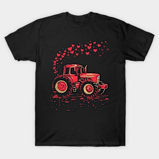 Retro Tractor | Valentines Day T-Shirt